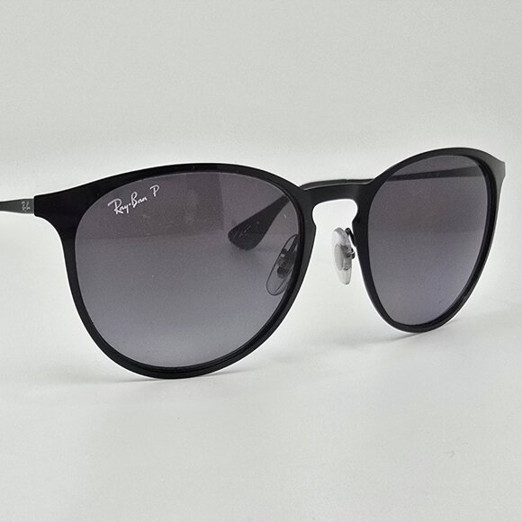 Ray-Ban RB3539 Erika Metal Black Frame Polarized Grey Lens Sunglasses 54-19-145 - Picture 6 of 12